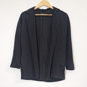 Zara Loose Fit Lightweight Slouchy Blazer, Black, XS
